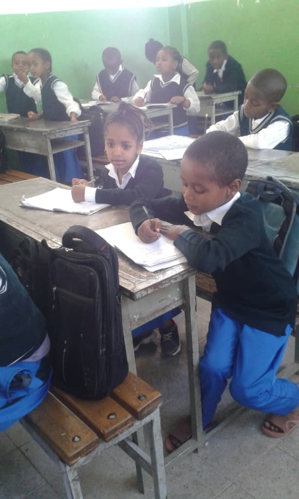 Mussa at School — Abenzer and Mussa Picture